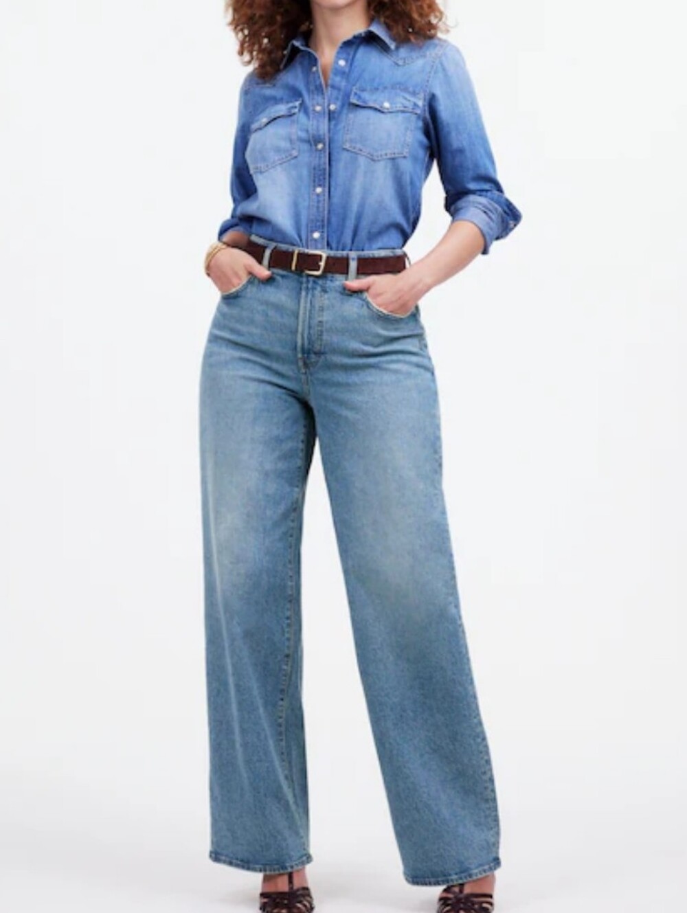 Madewell The Curvy Perfect Vintage Wide Leg Jean Light Wash 27
